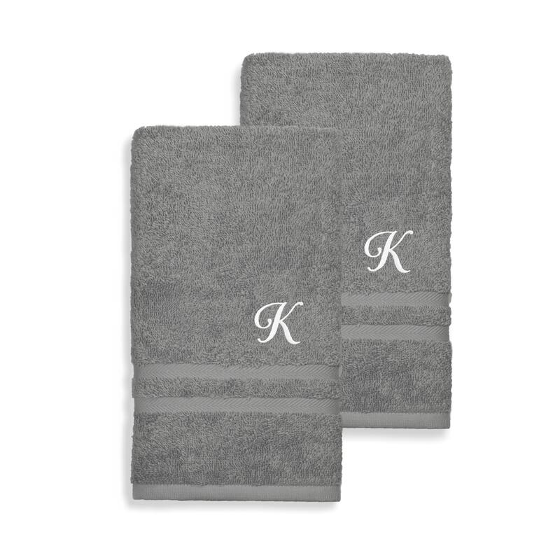 Authentic Hotel and Spa 100% Turkish Cotton 2PC Denzi Hand Towel Set - K