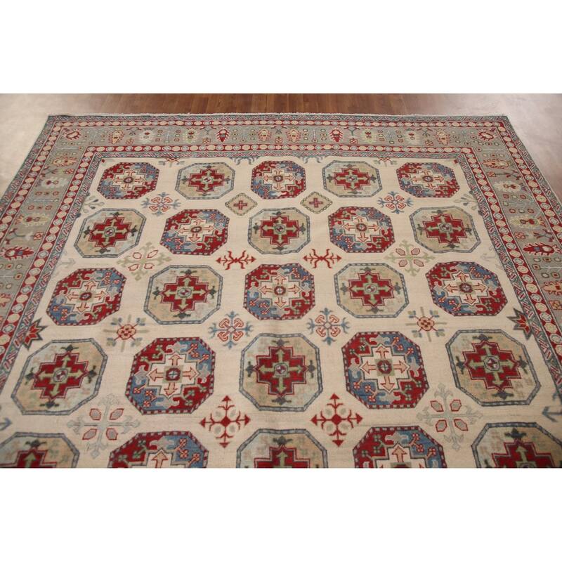 All-Over Kazak Oriental Area Rug Handmade Wool Carpet - 8'3" x 11'3"