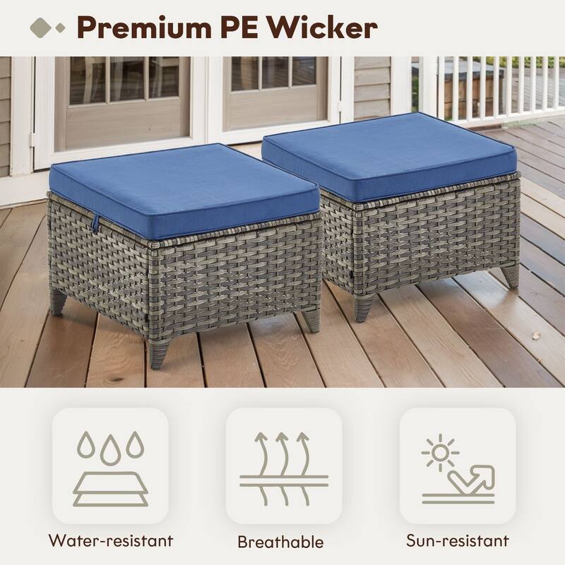 Gymojoy Outdoor Wicker Furniture Set with Cushions All-Weather PE Rattan