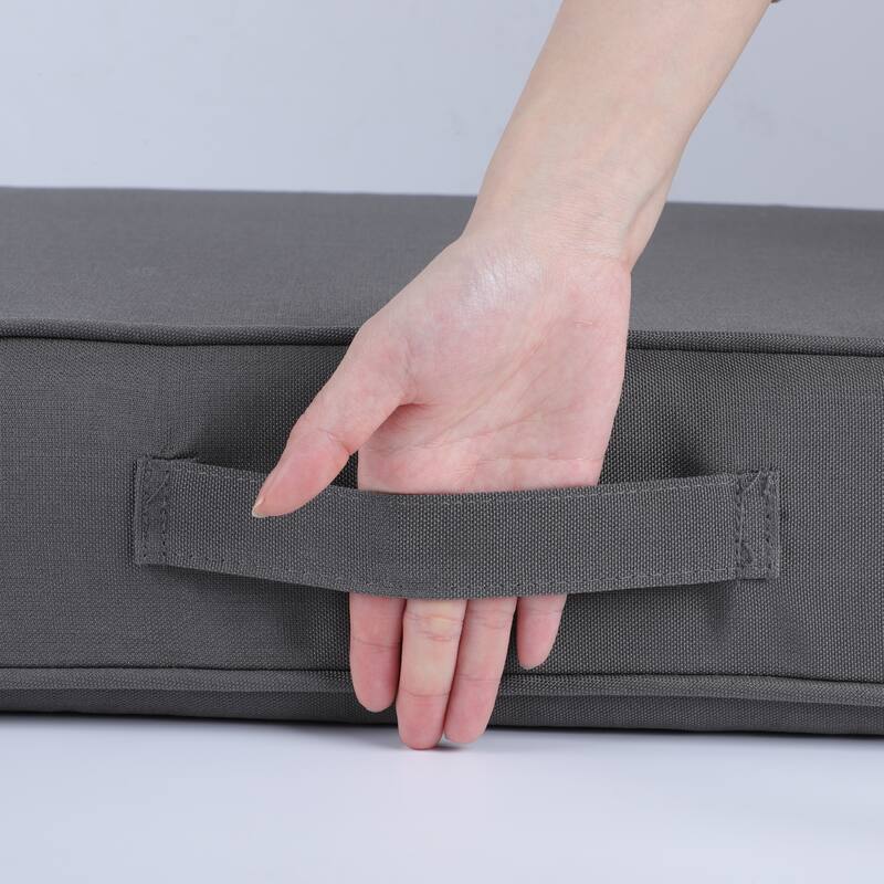 2 Pieces Waterproof Polyester Patio Seat and Back Cushions 24x24 Deep Comfort for Outdoor Seating