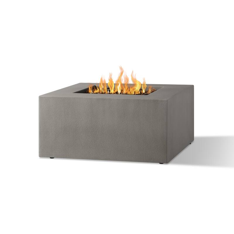 Provo Casual Square Propane Fire Table in Flint by Jensen Co