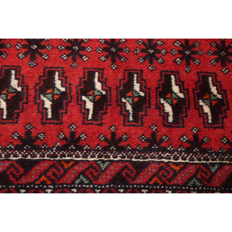 ECARPETGALLERY Hand-knotted Teimani Red Wool Rug - 3'2 x 5'11