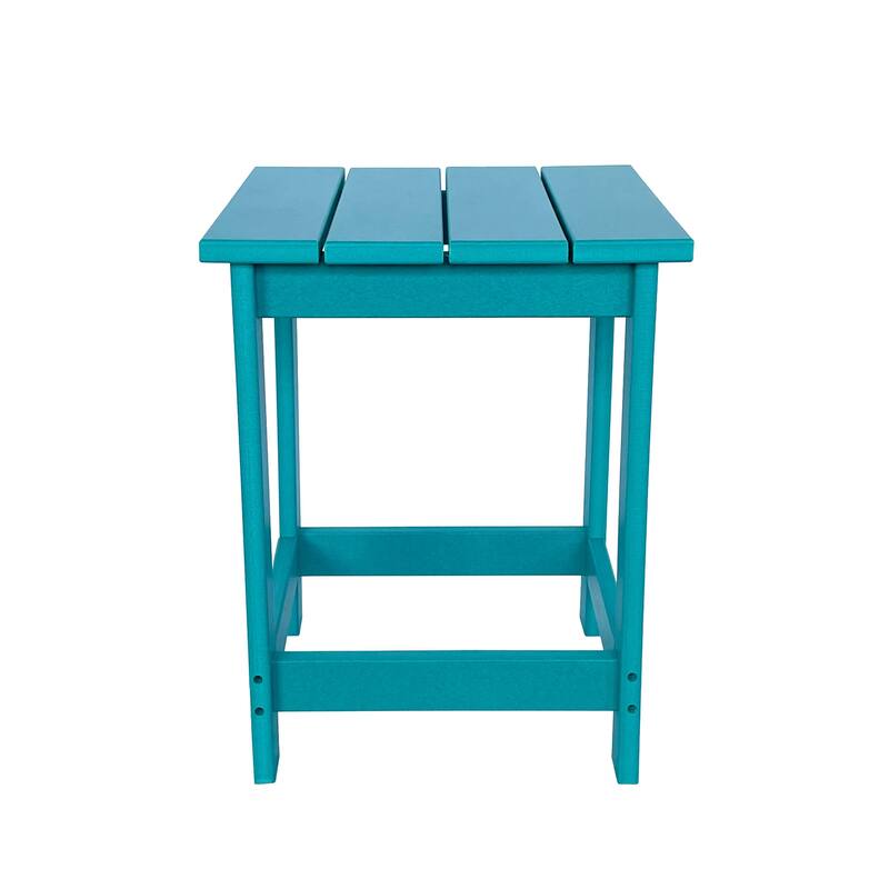 Mason Poly Resin Eco-Friendly All-Weather Square Patio Side Table