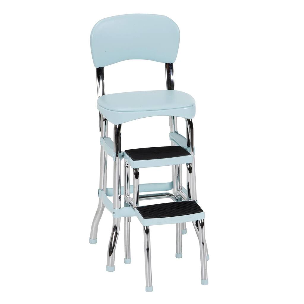 COSCO Stylaire Retro Chair 2-Step Step Stool with Pull-Out Steps