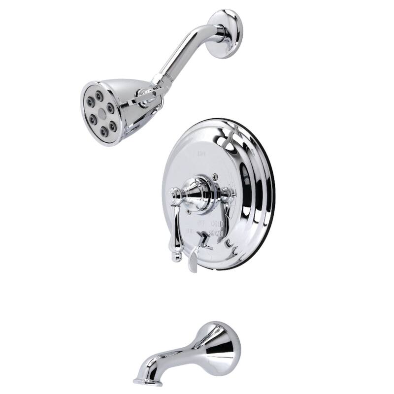 Kingston Brass Tub and Shower Trim Package With 1.8 GPM Single - Polished Chrome