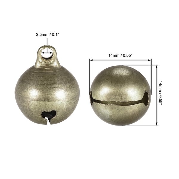DIY Small Bells, 0.55 Inch 60pcs, Craft Copper Bells Bulk DIY