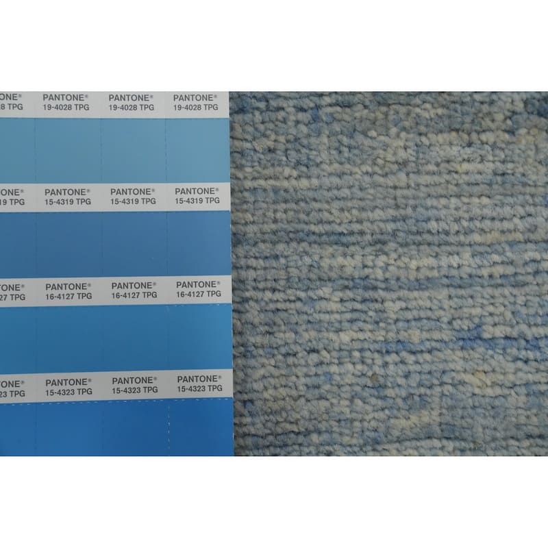 Hand Knotted Oriental 100% Wool Carpet Traditional Geometric Navy Blue & Blues Ziegler Area Rug - 14' 10'' X 14' 10''