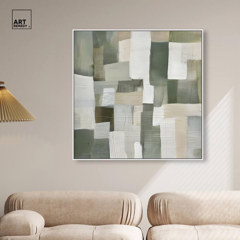 Pale Jade Green I Canvas by Art Remedy