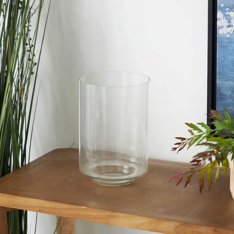 Glass Wide Vase - Clear - Roche River Decor