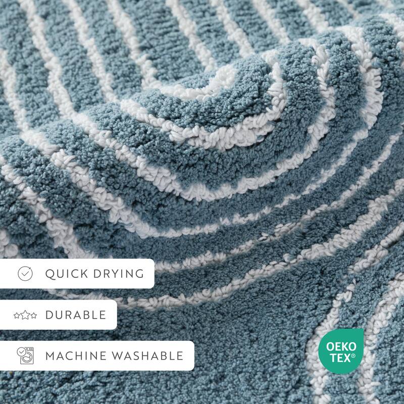 Becky Cameron 100% Cotton Modern Patterned Bath Mat