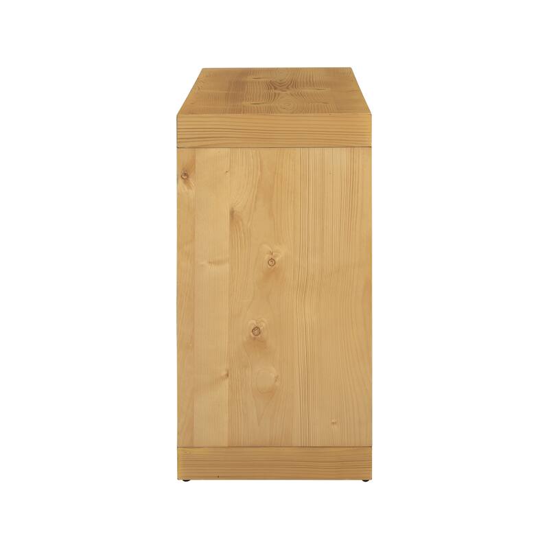 59.6" MDF Modern Square Frame Entryway Table With Storage Shelf (220lb Capacity)