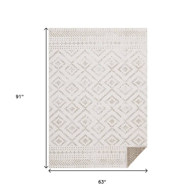 HomeRoots Geometric Modern Rectangle Area Rug - 5' X 8'