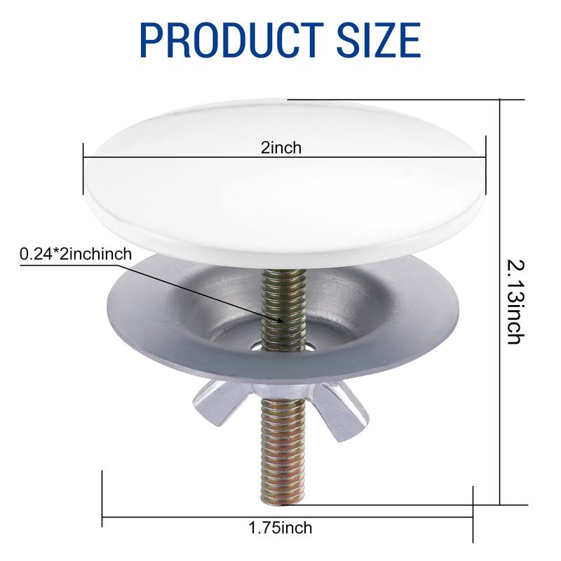 WOWOW Sink Hole Cover Fits 0.31 to 1.89" Holes, Easy Install