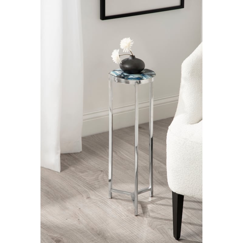 Kate and Laurel Aguilar Glam Drink Table - 9x9x23