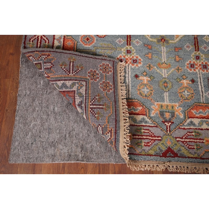 Geometric Kazak Indian Area Rug Hand-Knotted Wool Carpet - 4'0"x 5'9"