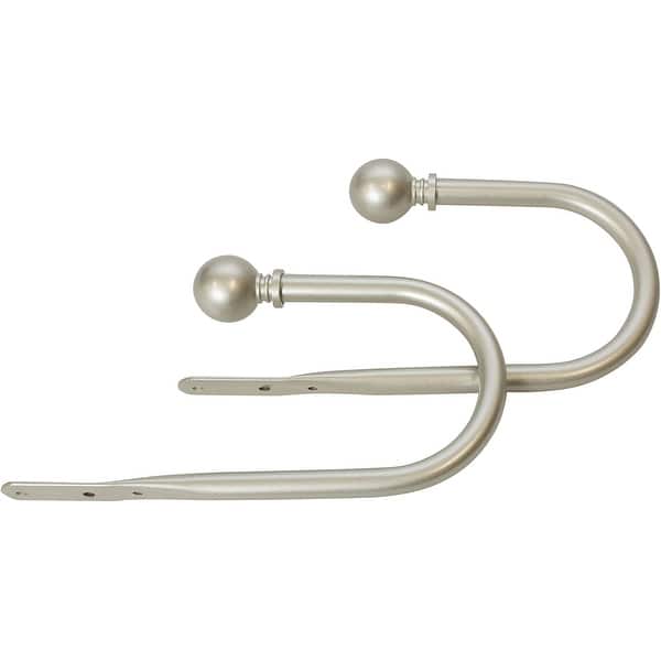 Meriville Set of 2 Decorative Black Ball End Window Curtain Holdbacks