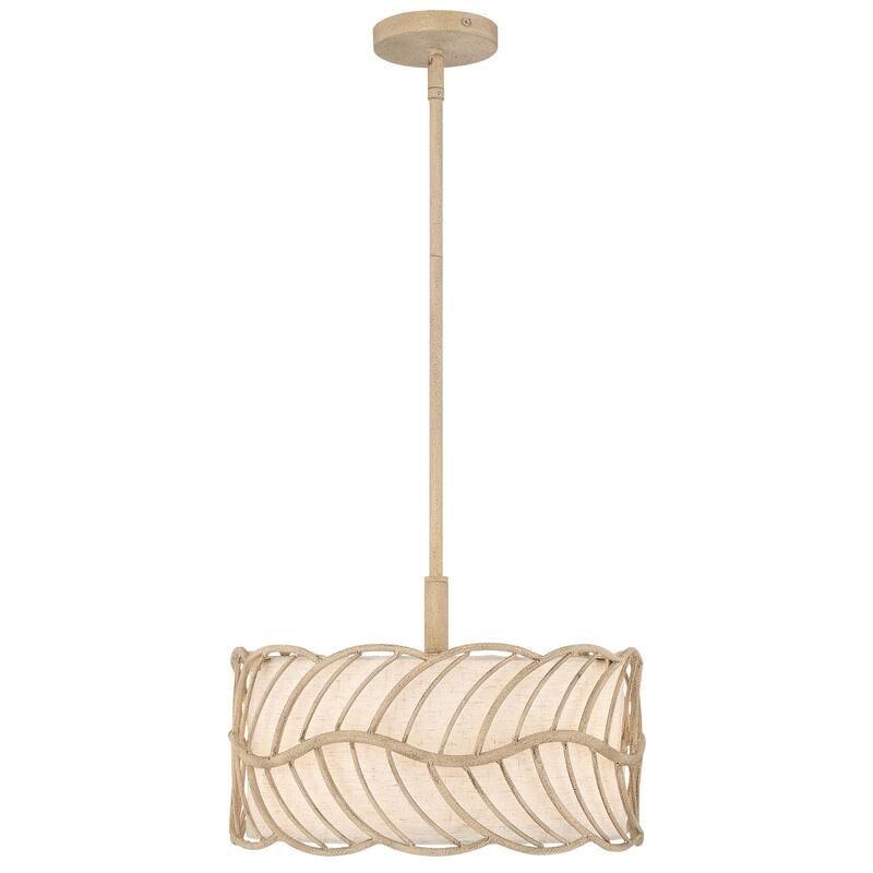 Wry Lighting Simbolo 3-light Pendant in Almond - Beige