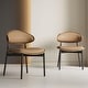 preview thumbnail 6 of 17, Modern Dining Chair 2 Piece Set Ergonomic Foam-Padded Chairs with Curved Backrest - 18.5"Wx18.5"Dx29.13"H