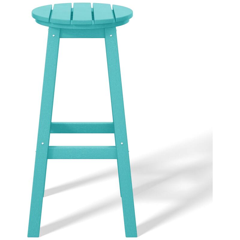 Laguna Hdpe All Weather Outdoor Patio 29" Round Bar Stool (Set Of 3)