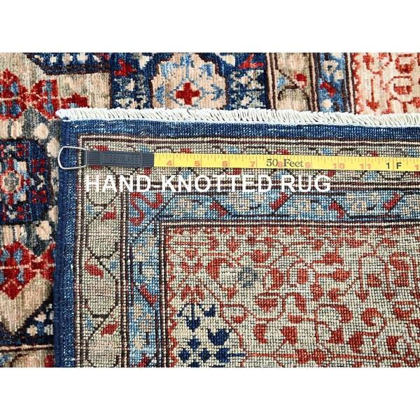 Prussian Rugs Shahbanu Rugs Prussian Blue and Kilim Hand Knotted Soft Wool 200 KPSI ...