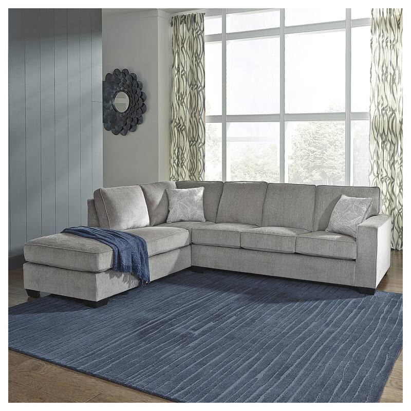 Signature Design by Ashley Altari 2-Piece Sleeper Sectional with Chaise - 110"W x 90"D x 37"H - Grey - Left Facing