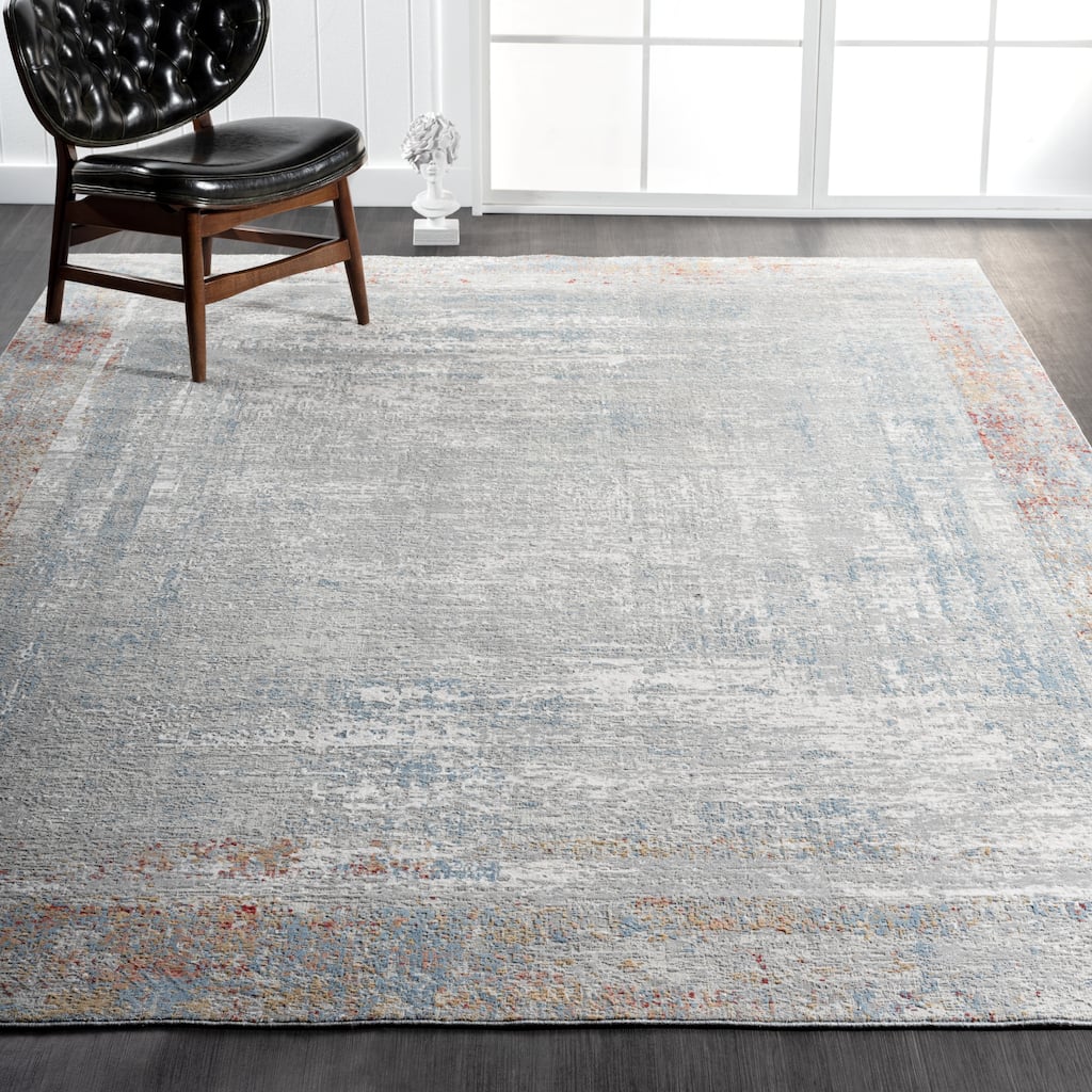 Dalton Sterling/Multi Abstract Area Rug