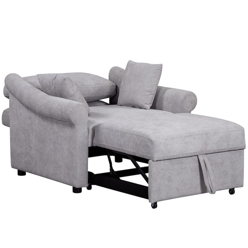 3 IN 1 Convertible Sleeper Lounger Chair with Adjustable Backrest