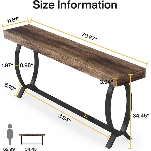 71 Inches Narrow Long Console Foyer Table for Entryway - Bed Bath ...