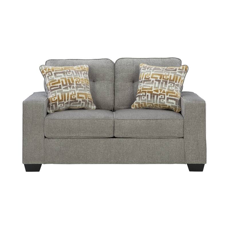 Signature Design by Ashley Fanciful Gray Loveseat - 63" W x 40" D x 38" H