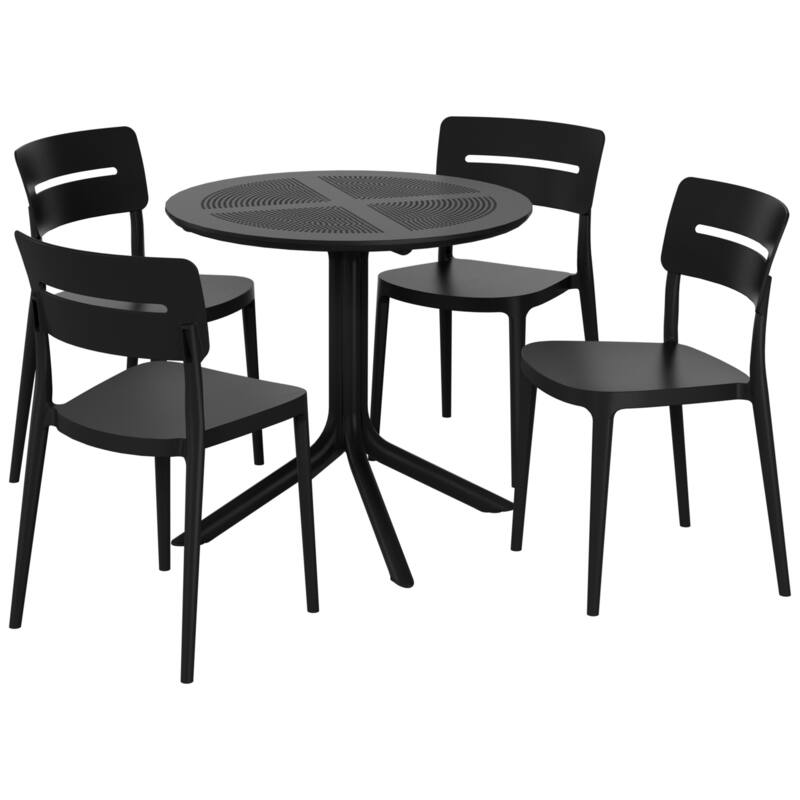 Frond and Form 4-Person Outdoor Round Dining Set