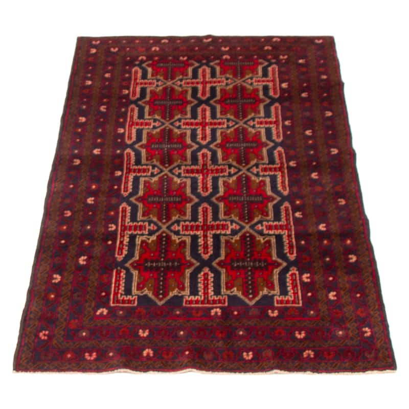 Teimani Red Rug 3'7" x 6'4" - 3'7 x 6'4