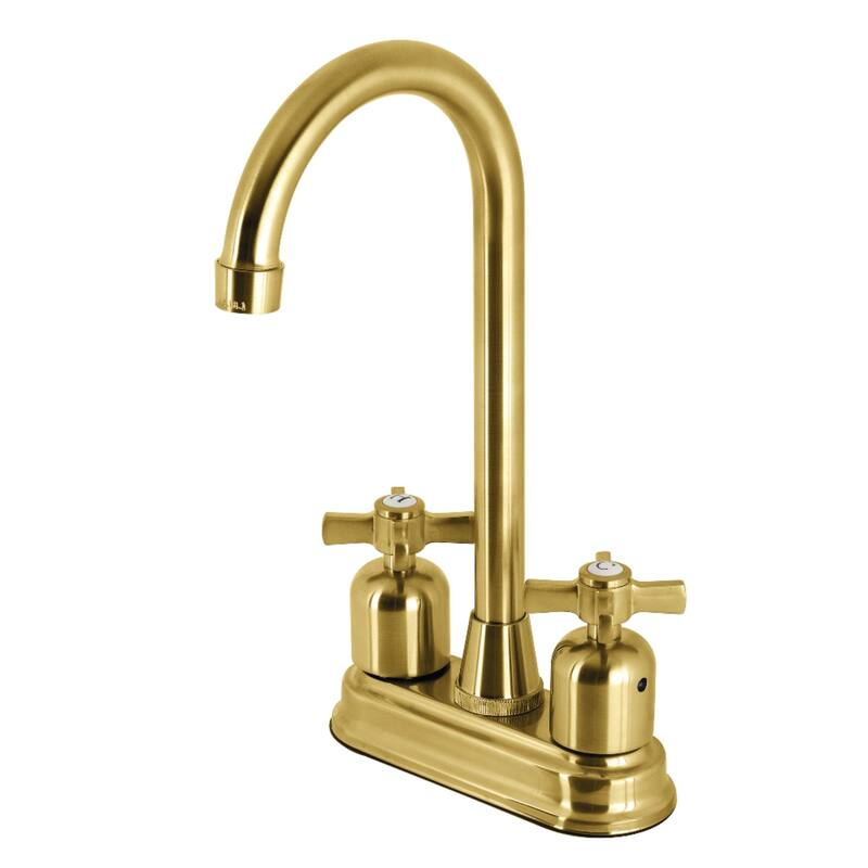 Kingston Brass Millennium 4 in. Centerset Bar Faucet - Brushed Brass