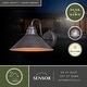 preview thumbnail 2 of 5, VAXCEL Outland 1-Light Aged Iron Dusk to Dawn Sensor Farmhouse Outdoor Wall Sconce, Gooseneck Metal Shade, Dark Sky Compliant
