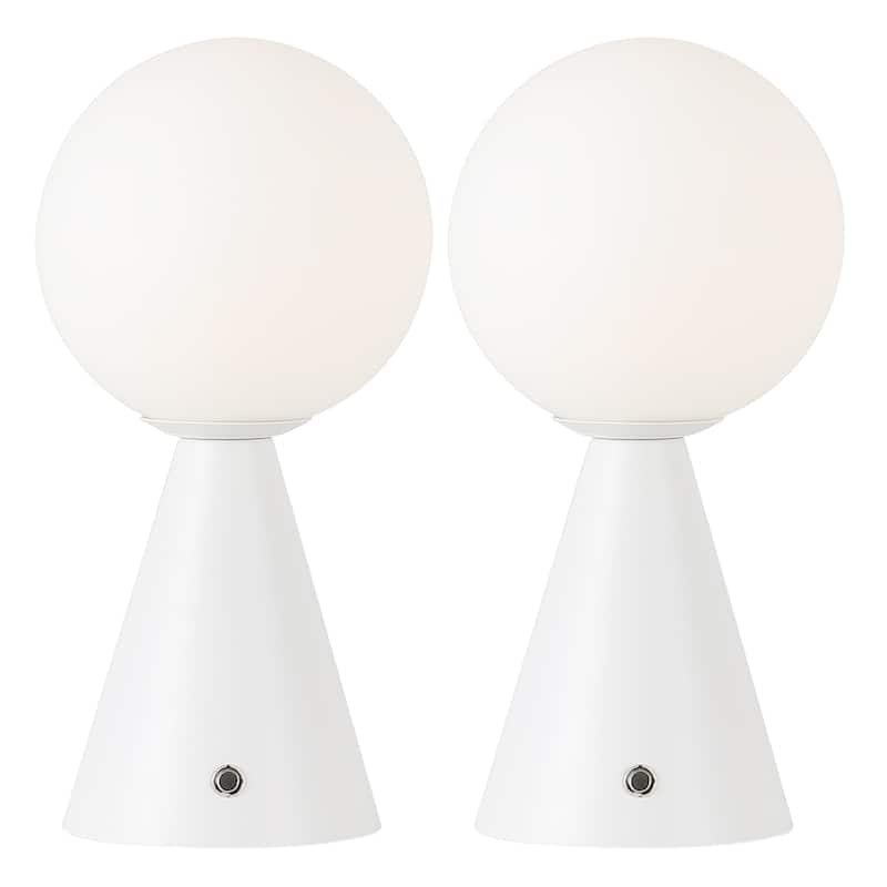 11.75" Rechargeable/Cordless Dimmable Integrated LED Table Lamp, Touch Sensor (Set of 2) - 11.75