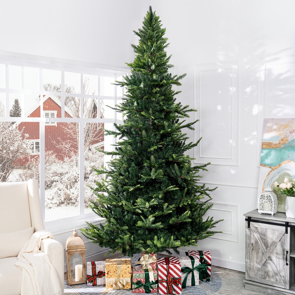 Green Most Realistic Spruce Flocked/Frosted Christmas Tree with Lights The Holiday Aisle Size: 5' H