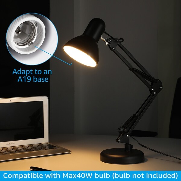 Swing arm desk lamp with metal clamp sale
