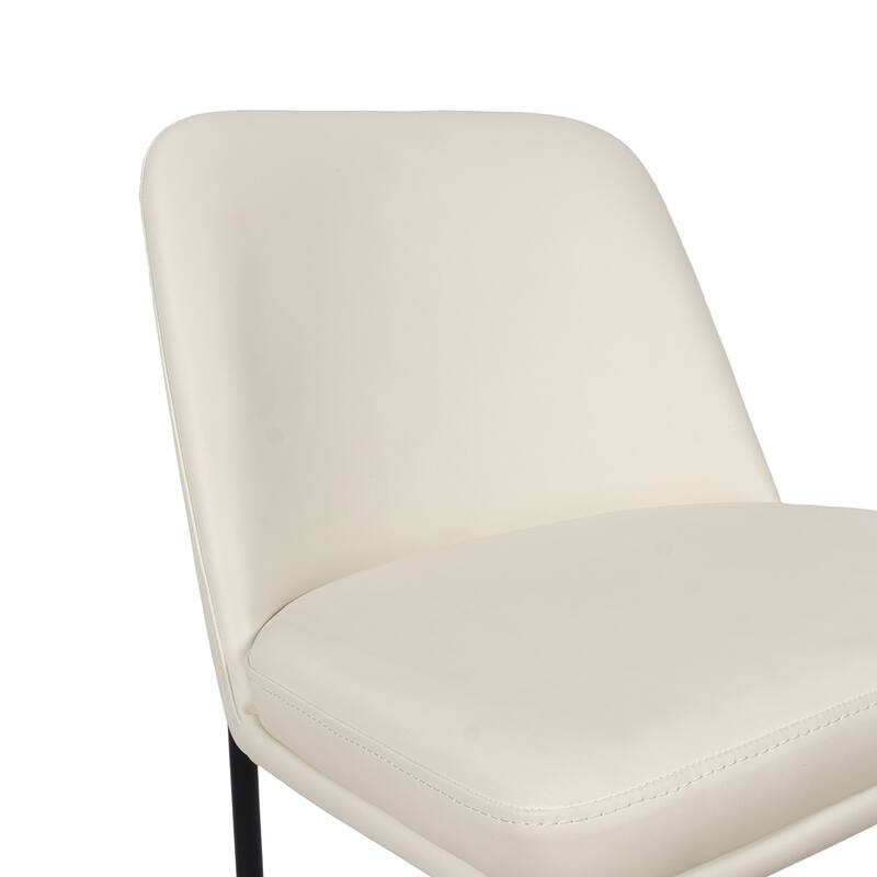 Manhattan Comfort Loft Vegan Leather Metal Counter Stool - Set of 2