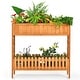 preview thumbnail 9 of 8, Gymax 2-Tier Raised Garden Bed Elevated Wood Planter Box for Vegetable - 37.5'' x 12.5'' x 35.5''