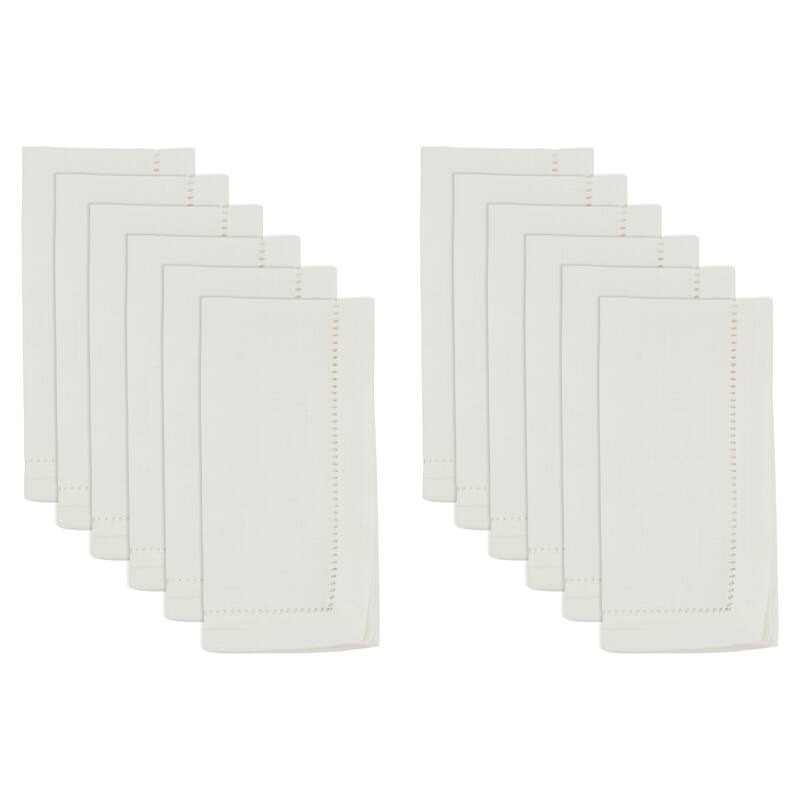 Hemstitched Border Napkins (Set of 12)