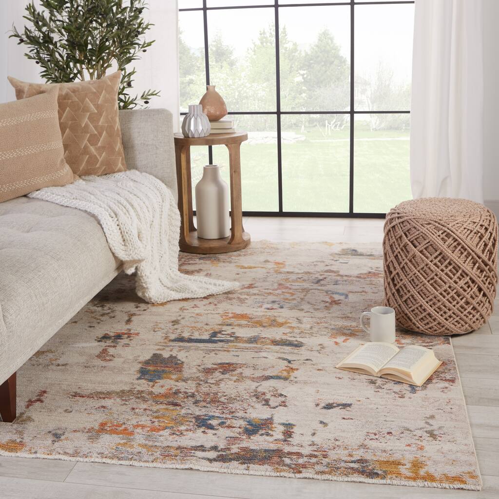 Demeter Abstract Ivory/ Multicolor Area Rug