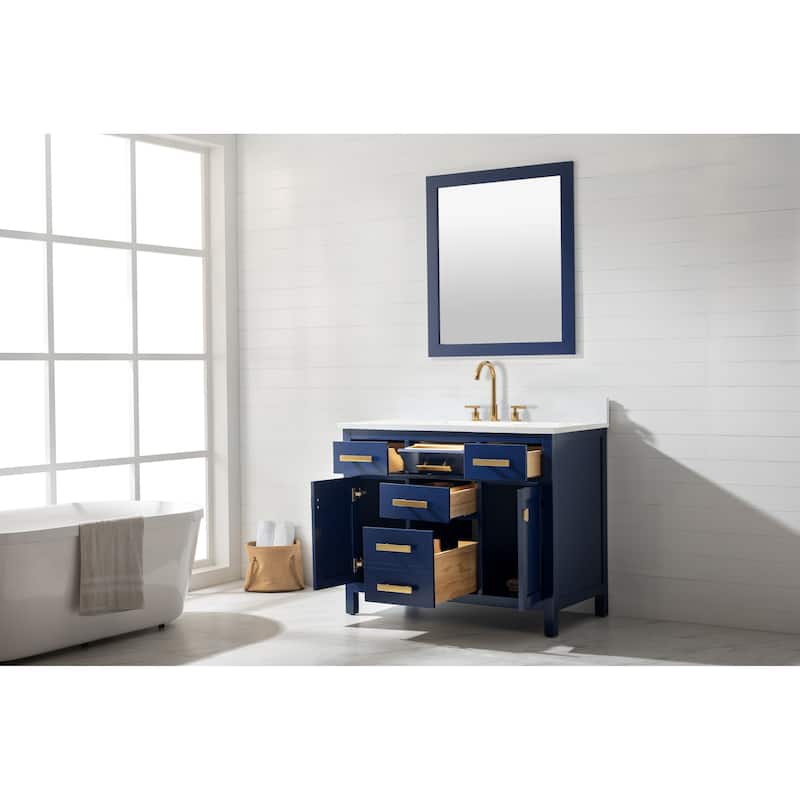 Valentino 42" Single Vanity in Blue