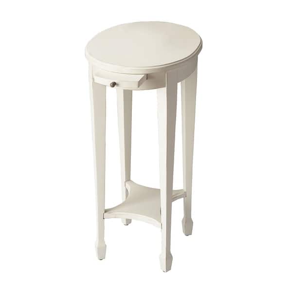 slide 2 of 2, Handmade Cottage White End Table
