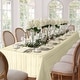 preview thumbnail 7 of 30, Denley Stripe Jacquard Fabric Tablecloth 52" Square - Ivory