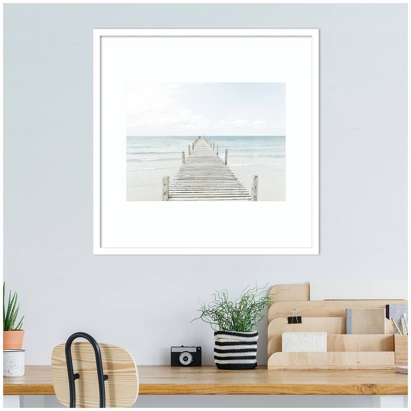 Kate and Laurel Beach 5s by Amy Peterson Framed Wall Art Print