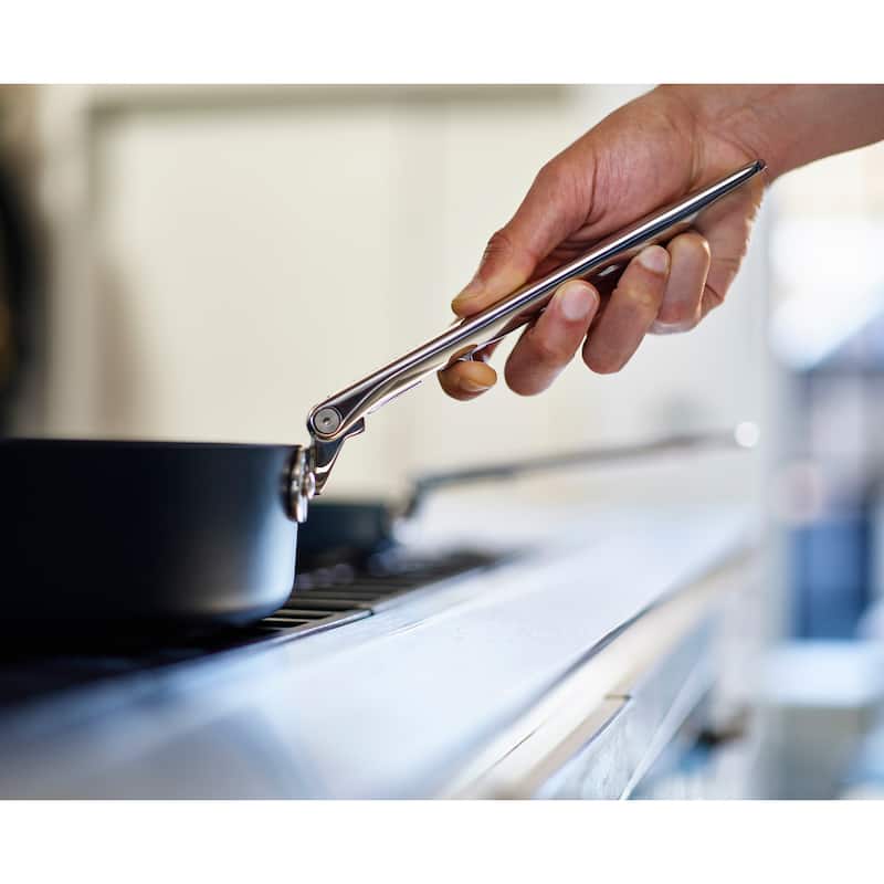 Joseph Joseph Space Ceramic Non-Stick 3.8 Qt. Sauté Pan with Folding Handle and Lid