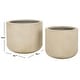 preview thumbnail 6 of 24, SAFAVIEH Outdoor Lucca Cement Ficonstone Planter Pot (Set of 2) - 18"W x 18"D x 15"H
