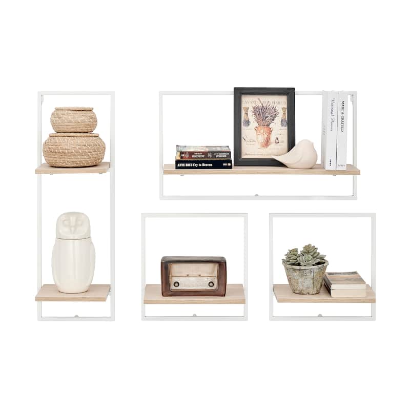 Danya B Framed Wall Art 4-Piece Modern Shelf Set