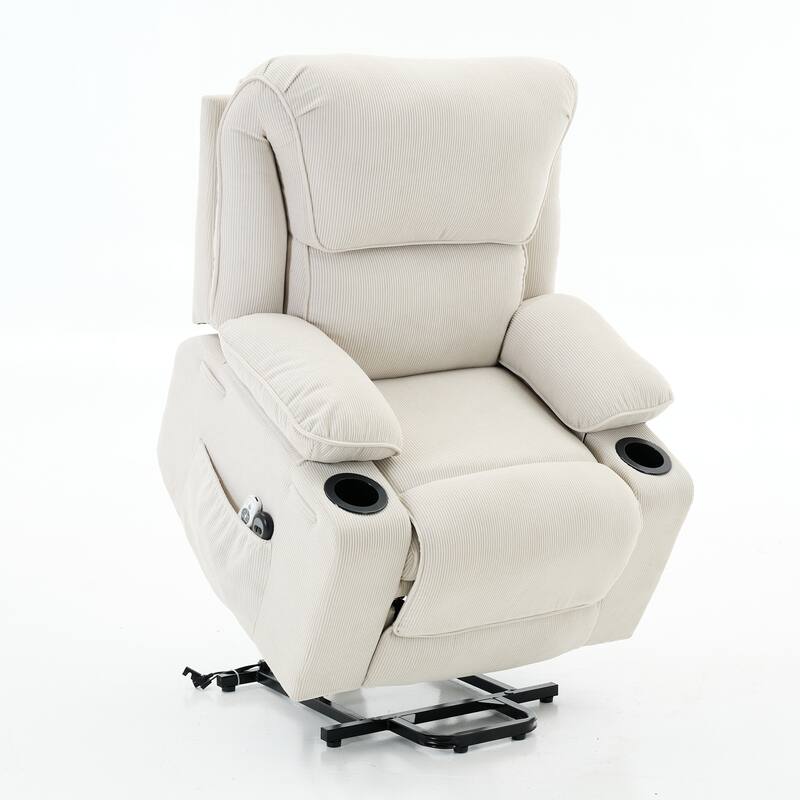 Roomfitters Power Lift Recliner Chair with Heat and Massage, Remote Control Reclining Armchair for Living Room