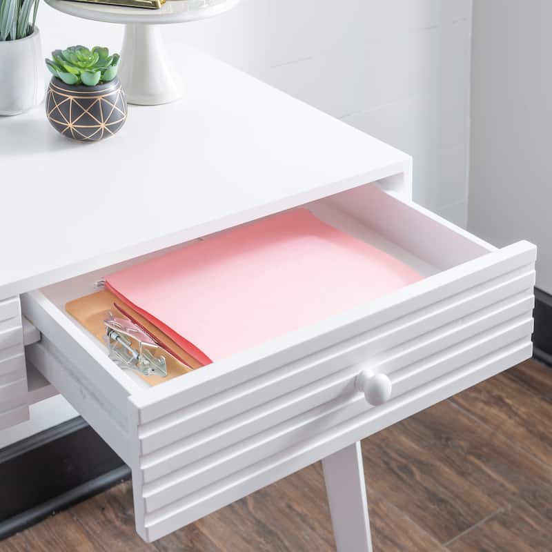 Whitney Wood 2 Drawer Office Desk