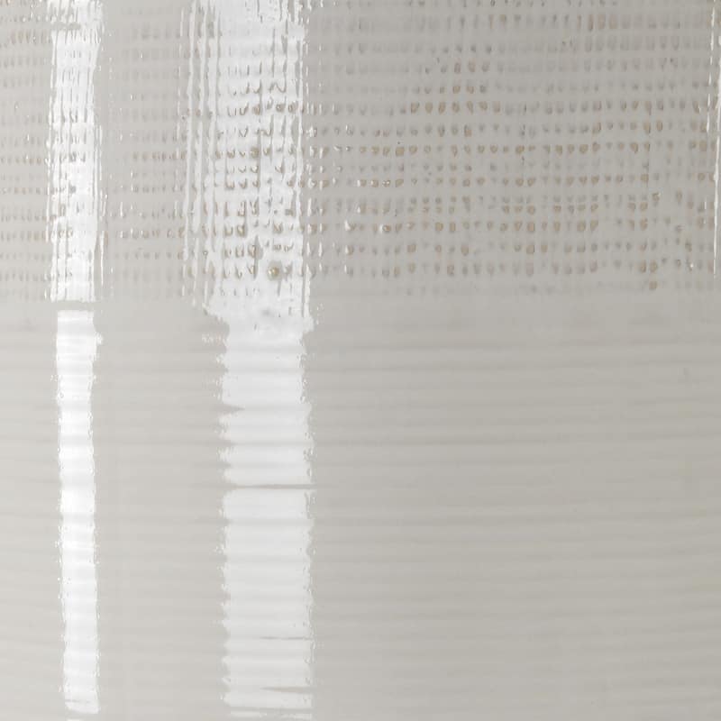 Lightly Distressed Gloss White Ceramic Table Lamp by David Frisch